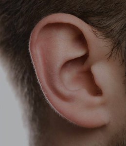 close up of a woman's ear
